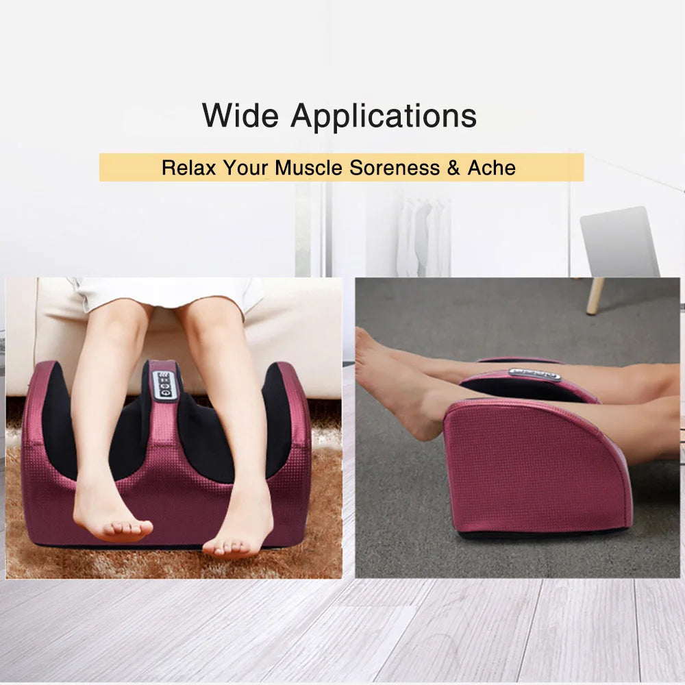 Electric Foot Massager with Heating and Kneading