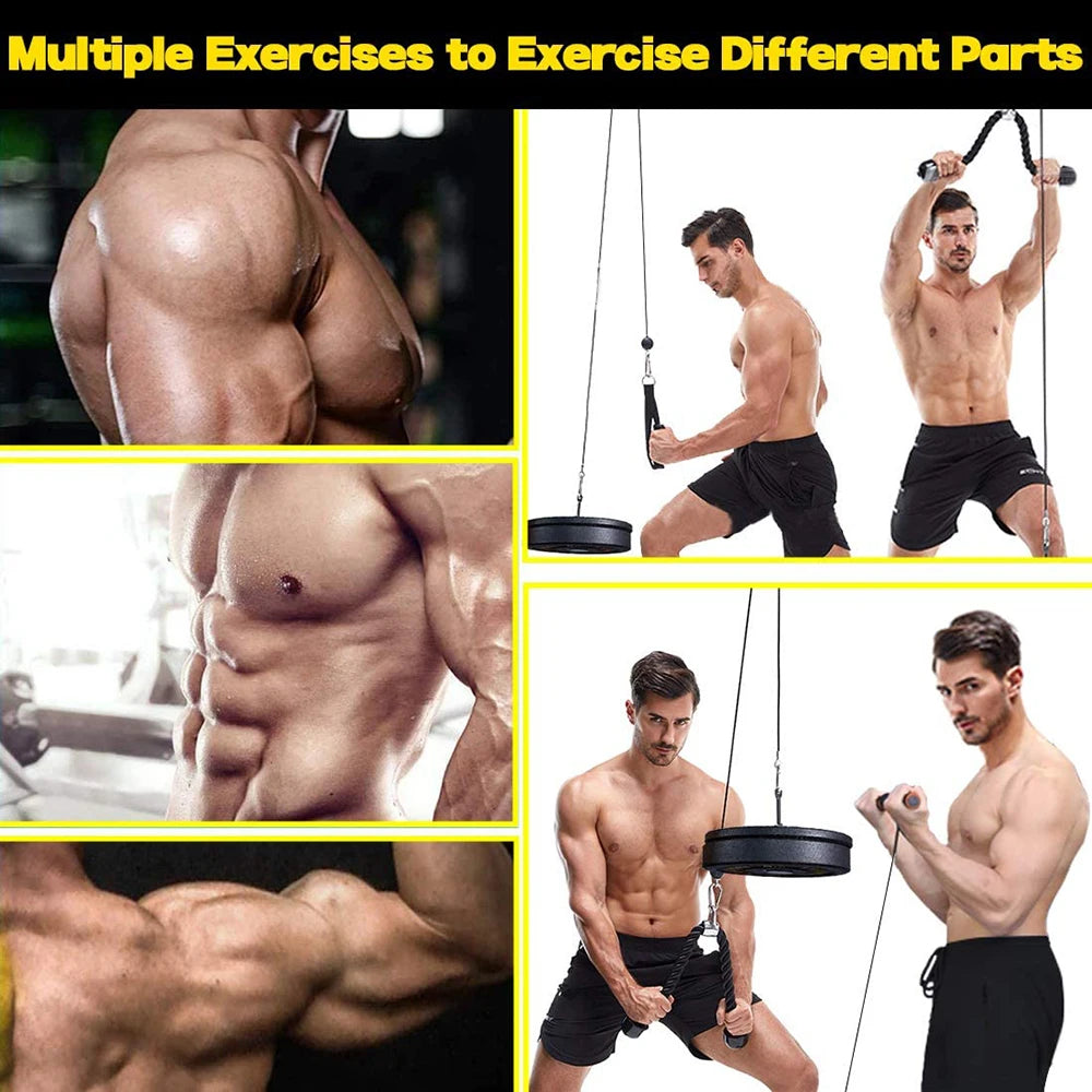 Adjustable Fitness Pulley Cable System for Arms