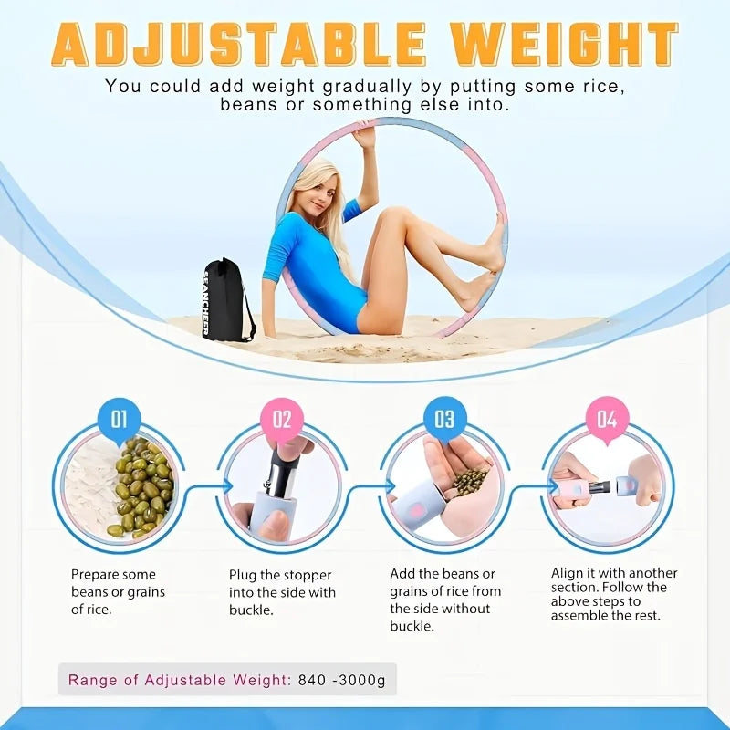 Weighted Fitness Yoga Hoop for Waist Slimming