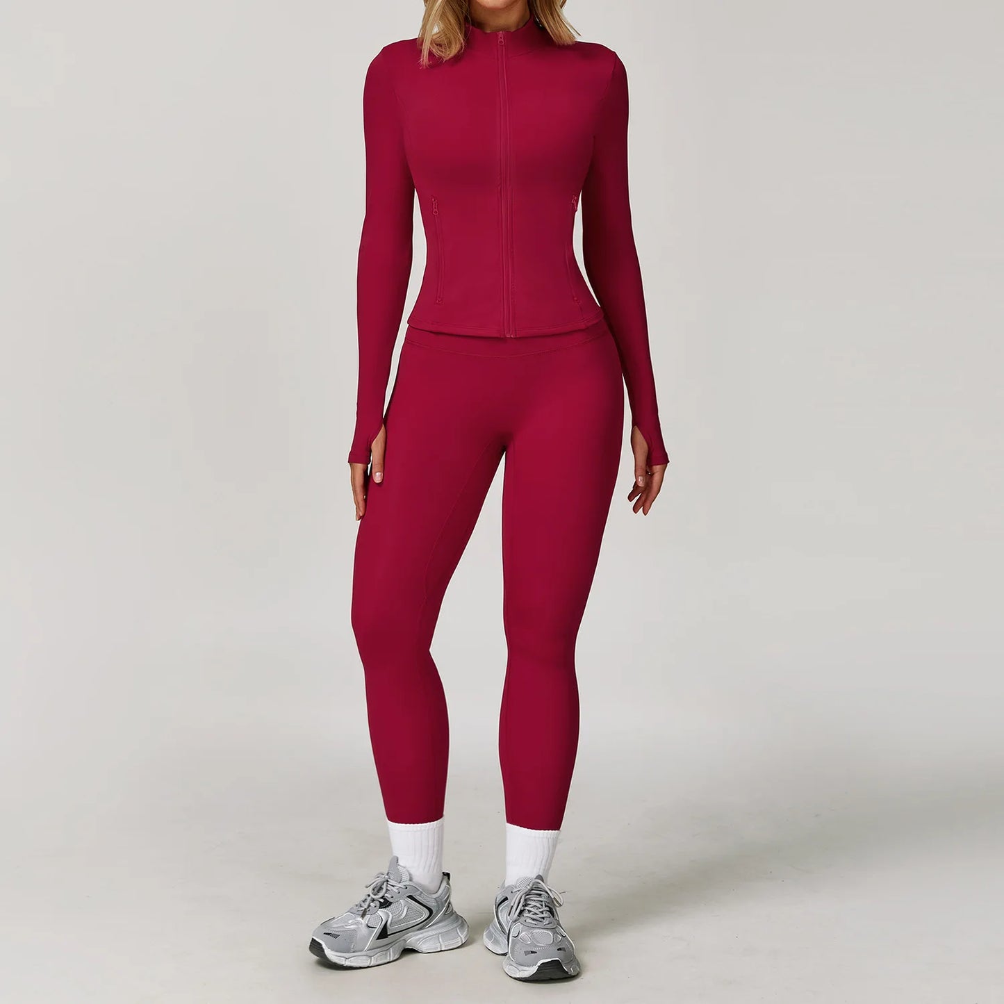 Women’s Yoga Suit Sports Set Gym Tracksuit