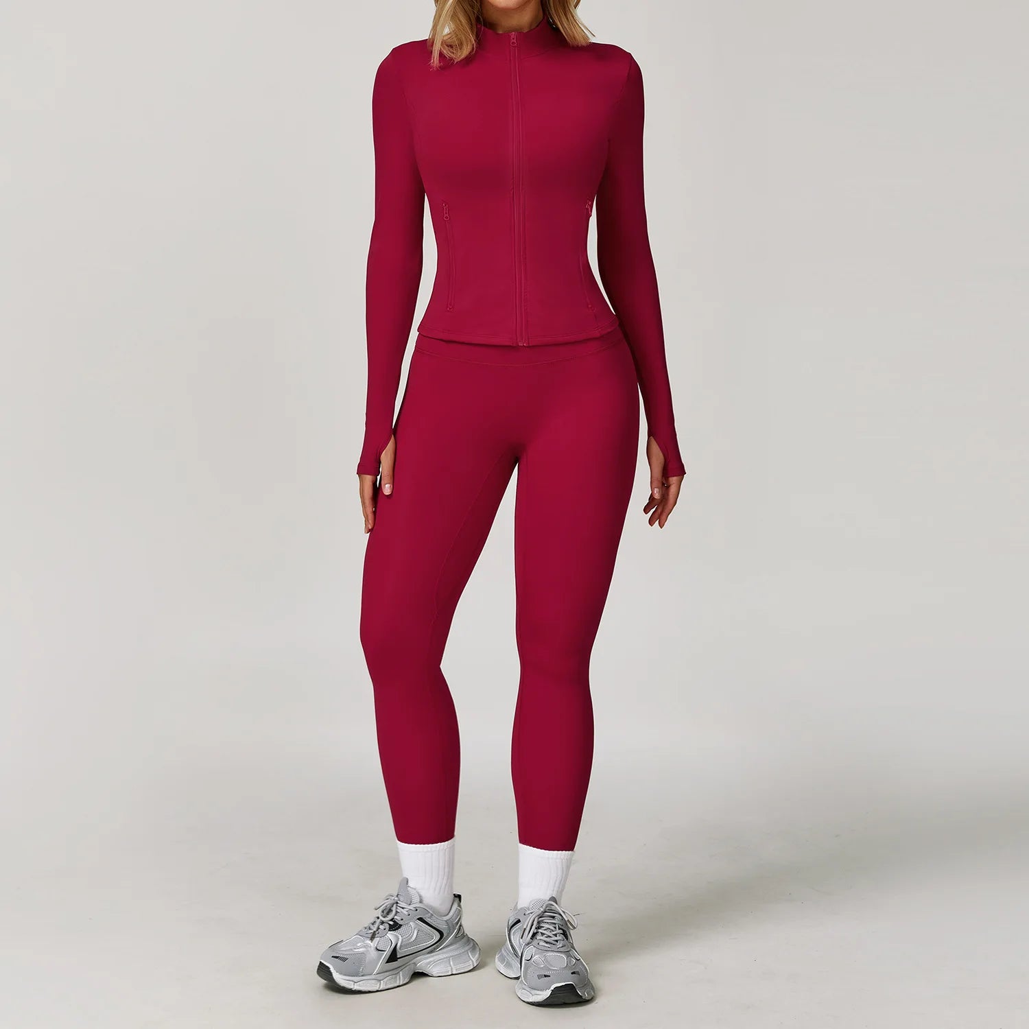 Women’s Yoga Suit Sports Set Gym Tracksuit