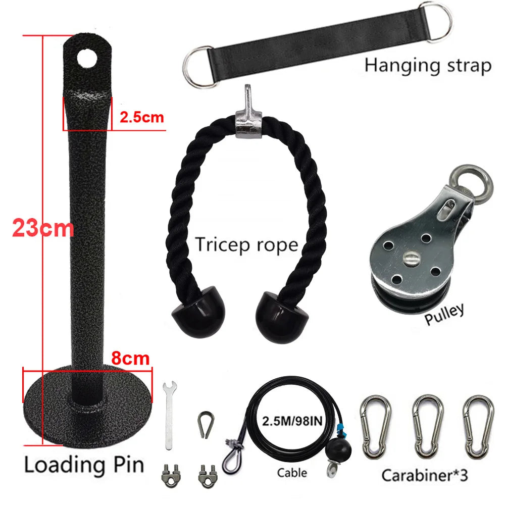 Adjustable Fitness Pulley Cable System for Arms