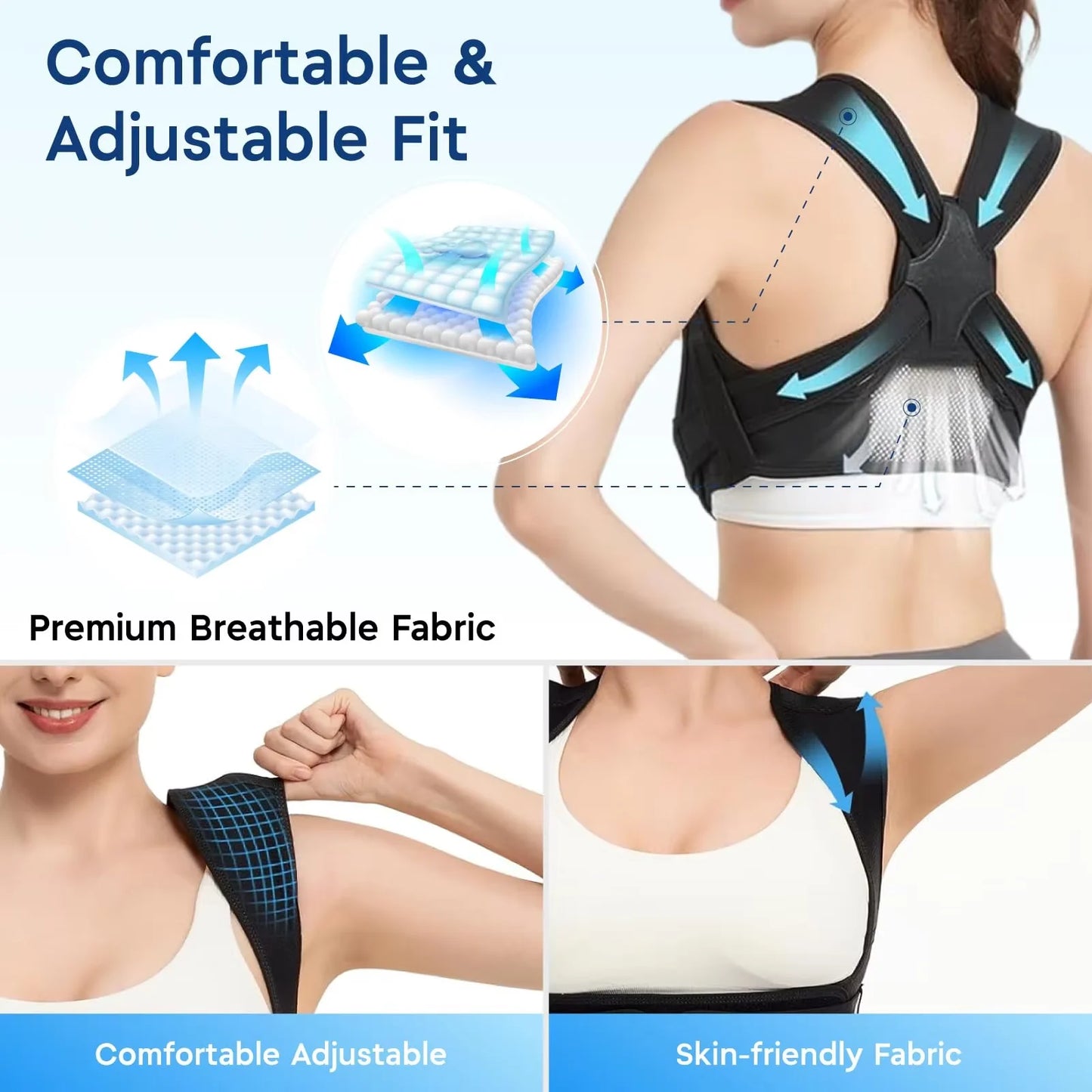 Adjustable Posture Corrector Brace for Men Women