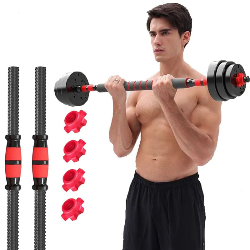 Threaded Dumbbell Bar with Buckle Clips Set