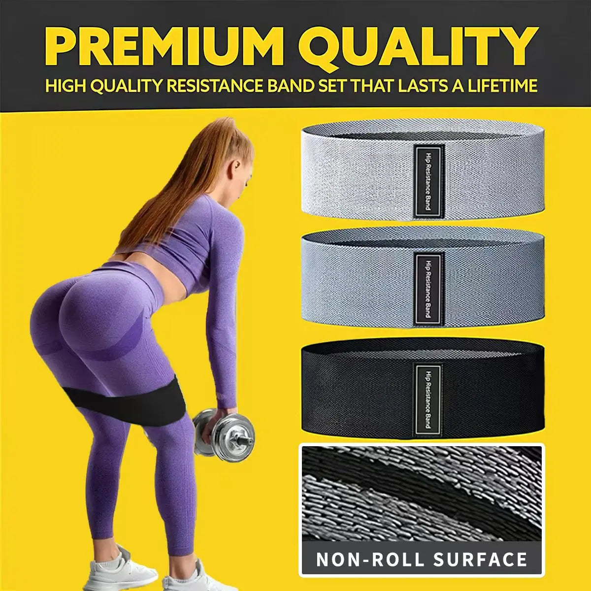 Elastic Non-Slip Resistance Band for Leg Workouts