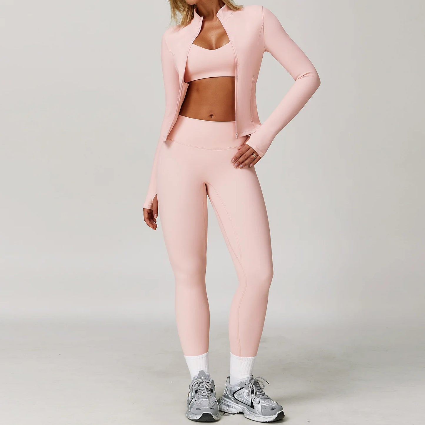 Women’s Yoga Suit Sports Set Gym Tracksuit