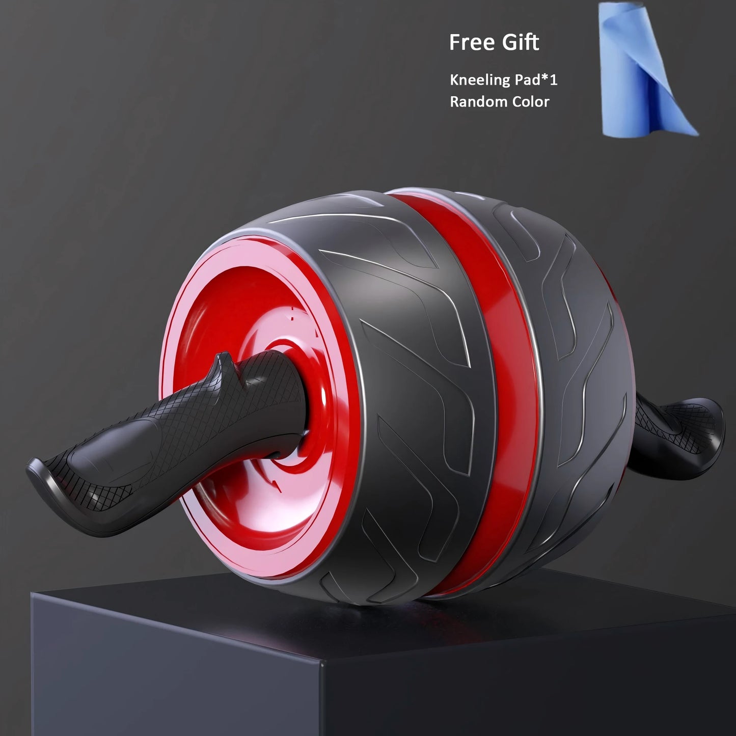 Spring-Loaded Rebound Ab Roller with Knee Mat