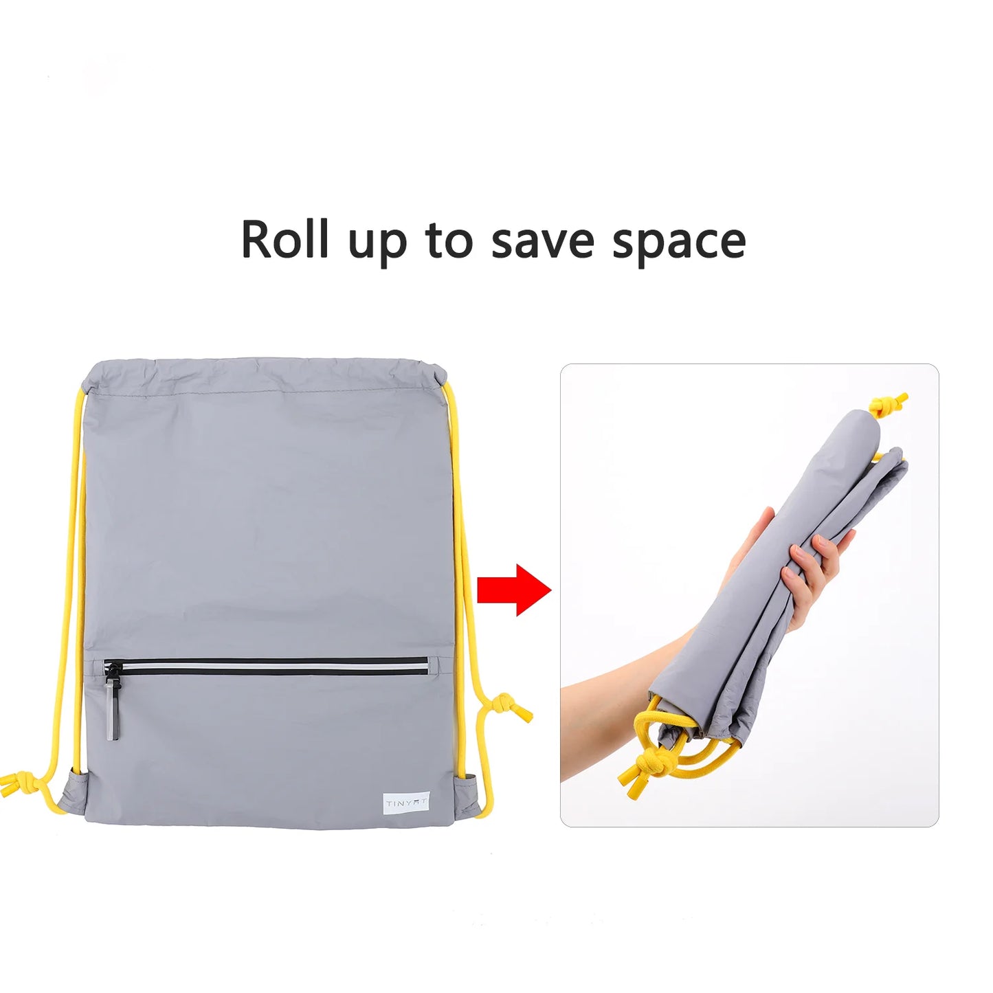 Heavy-Duty Waterproof Drawstring Sports Bag Backpack