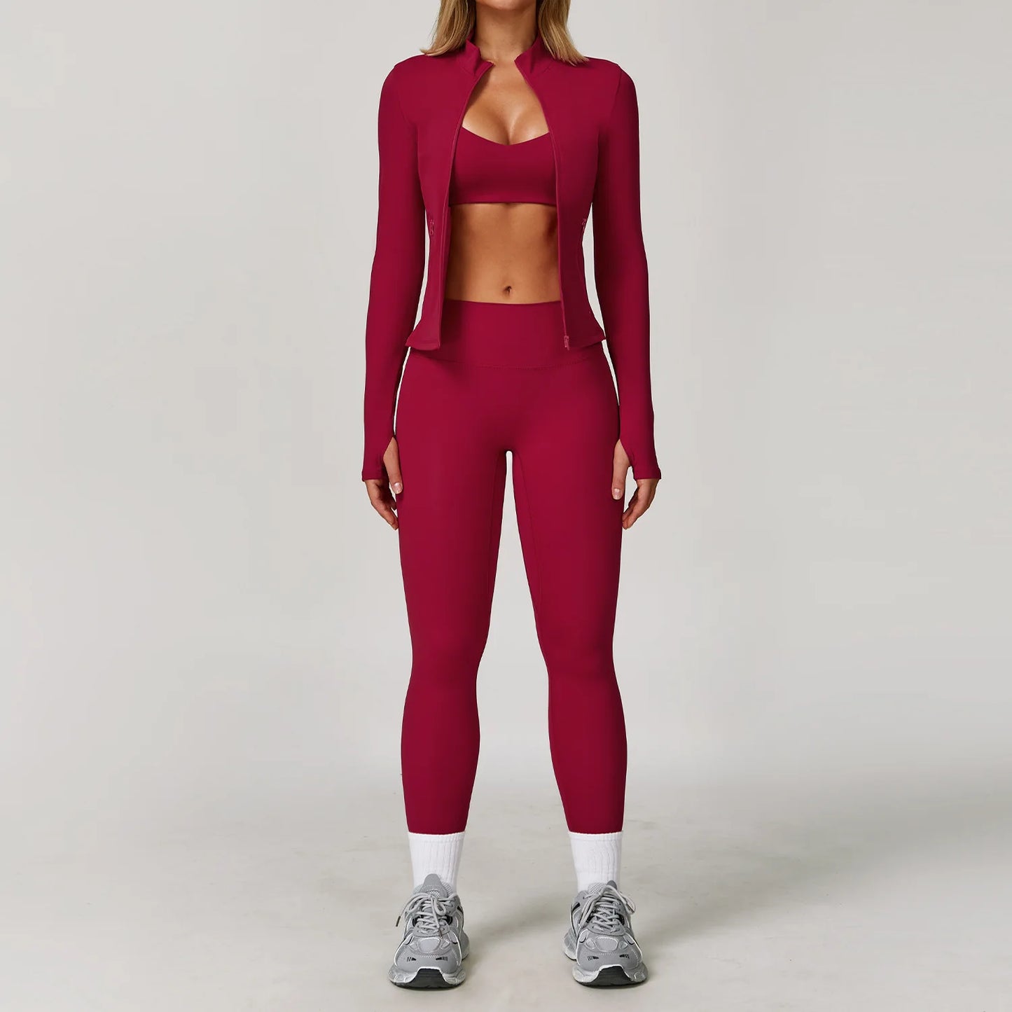 Women’s Yoga Suit Sports Set Gym Tracksuit