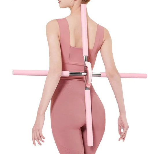 Adjustable Stainless Steel Yoga Hunchback Corrector Stick