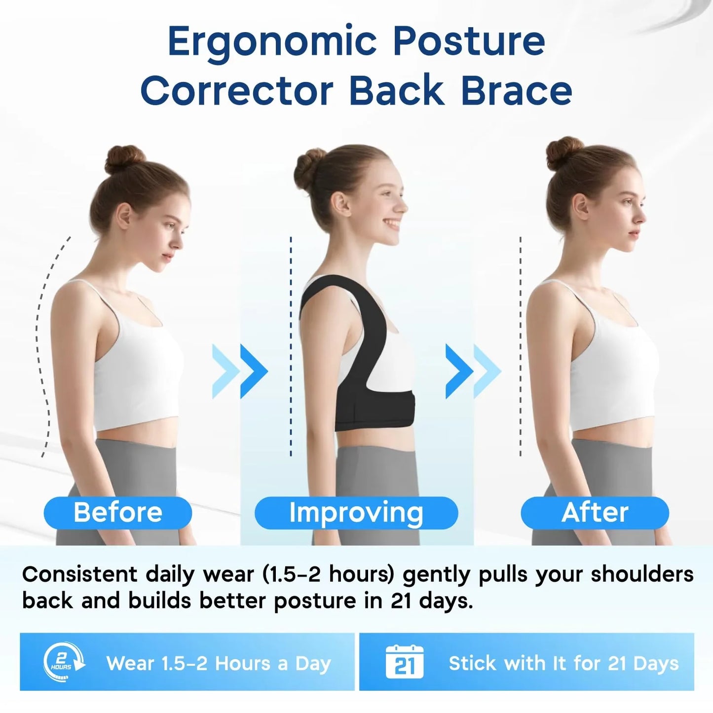 Adjustable Posture Corrector Brace for Men Women