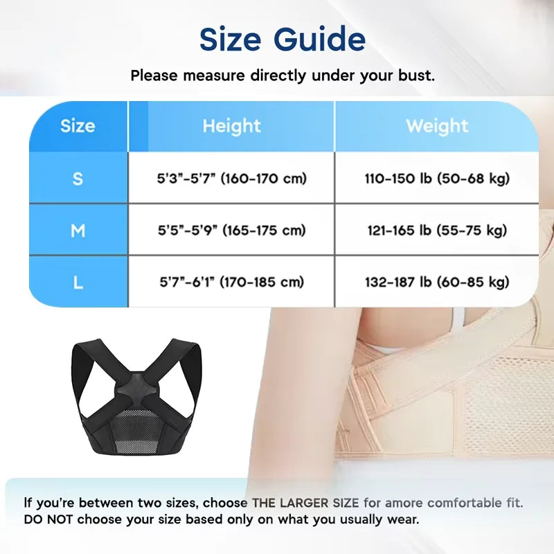 Adjustable Posture Corrector Brace for Men Women