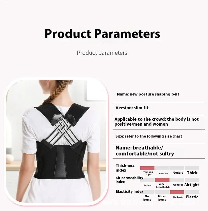 Unisex Adjustable Back Posture Corrector Support Belt
