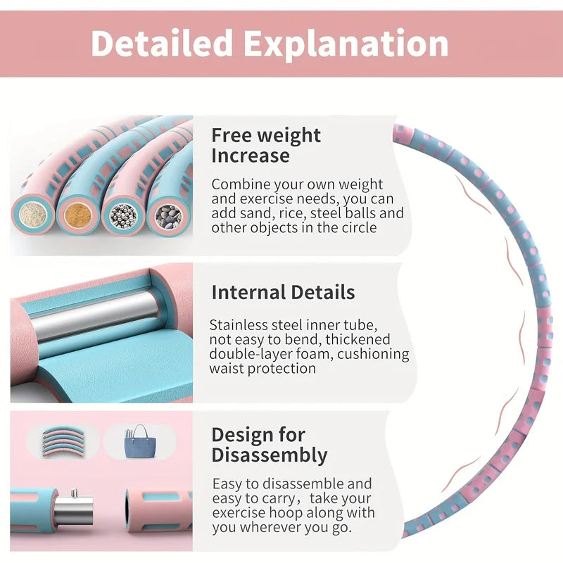 Weighted Fitness Yoga Hoop for Waist Slimming