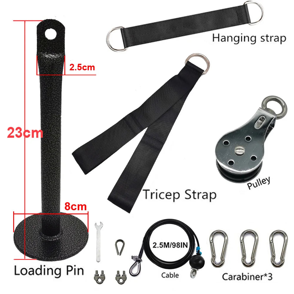 Adjustable Fitness Pulley Cable System for Arms