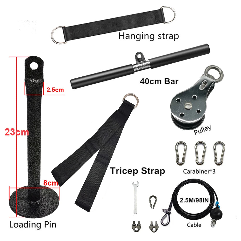 Adjustable Fitness Pulley Cable System for Arms