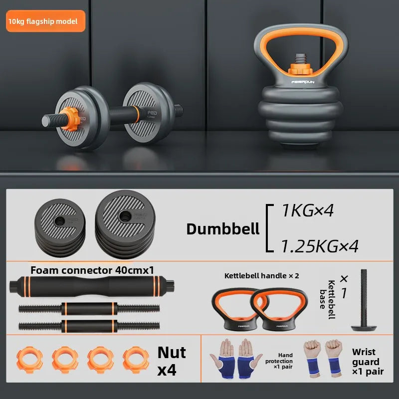 Adjustable Dumbbell and Kettlebell Set for Beginners