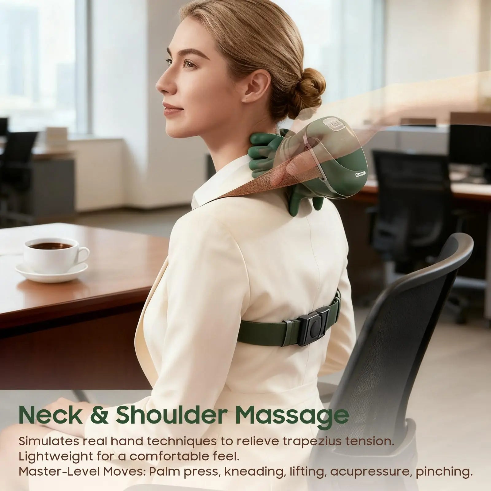 Wireless Bionic Neck Shoulder Massager with Heat