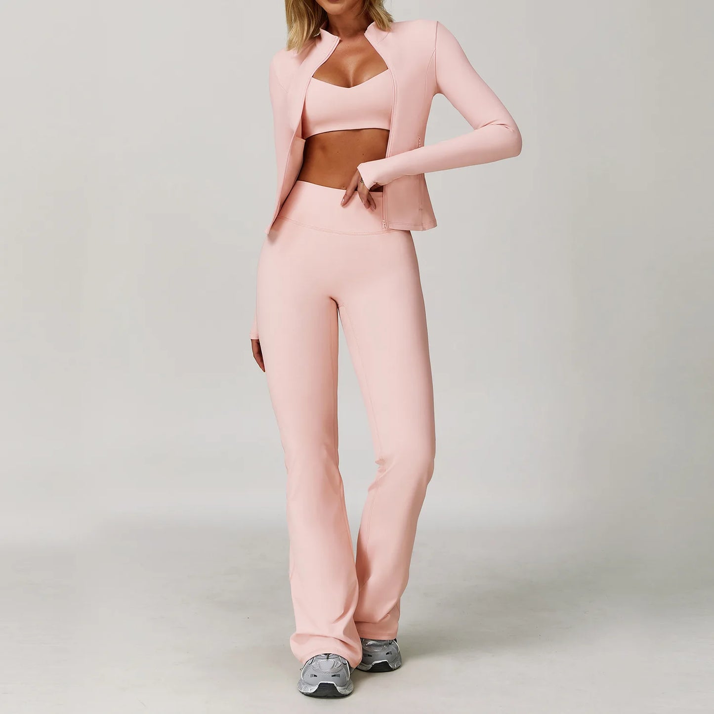 Women’s Yoga Suit Sports Set Gym Tracksuit