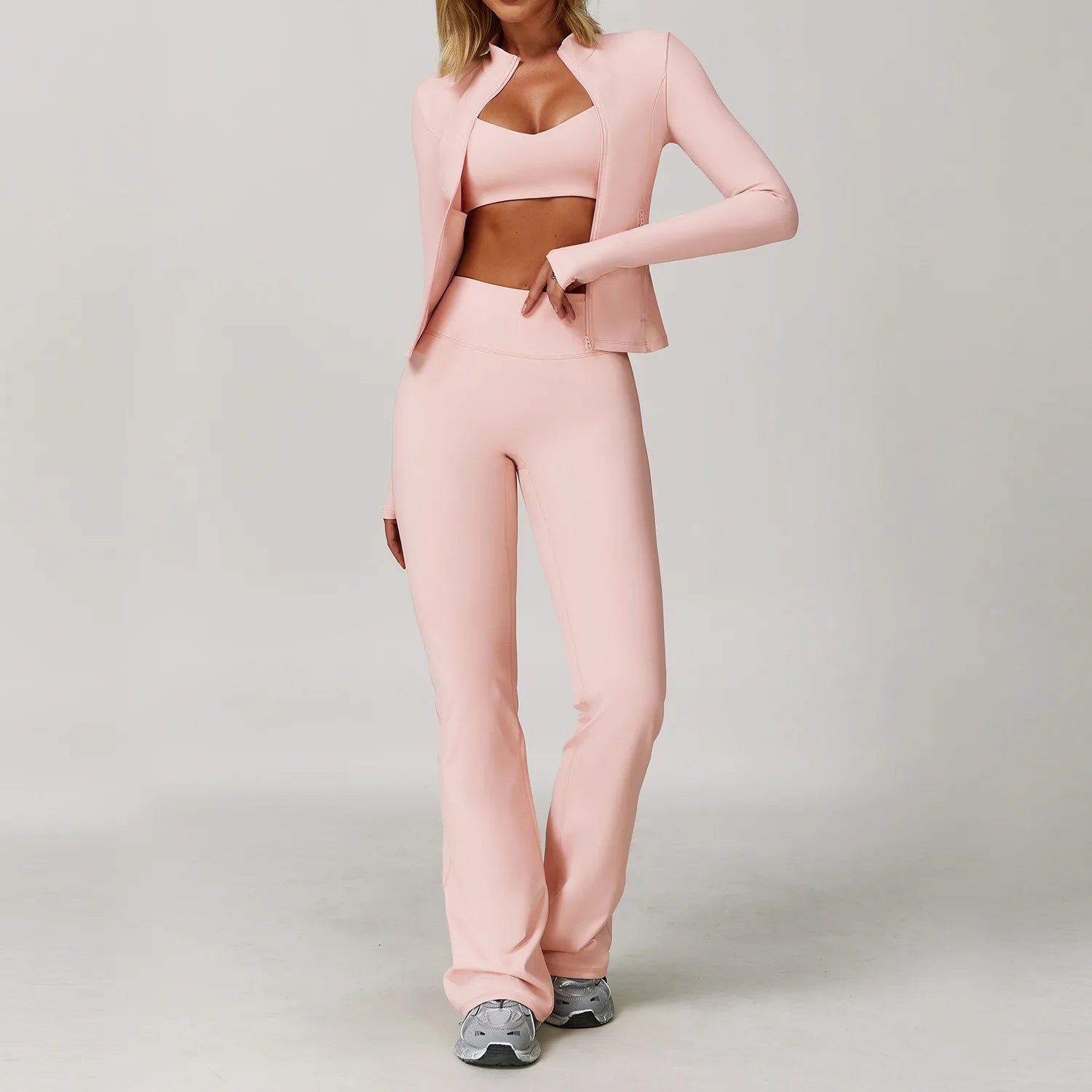 Women’s Yoga Suit Sports Set Gym Tracksuit