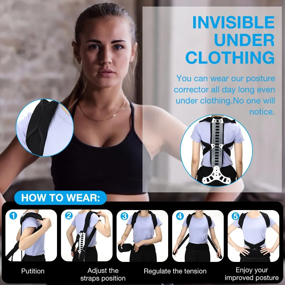 High-Quality Aluminum Lumbar Spinal Posture Corrector Brace