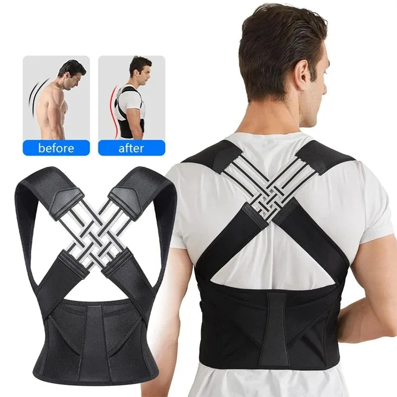 Unisex Adjustable Back Posture Corrector Support Belt
