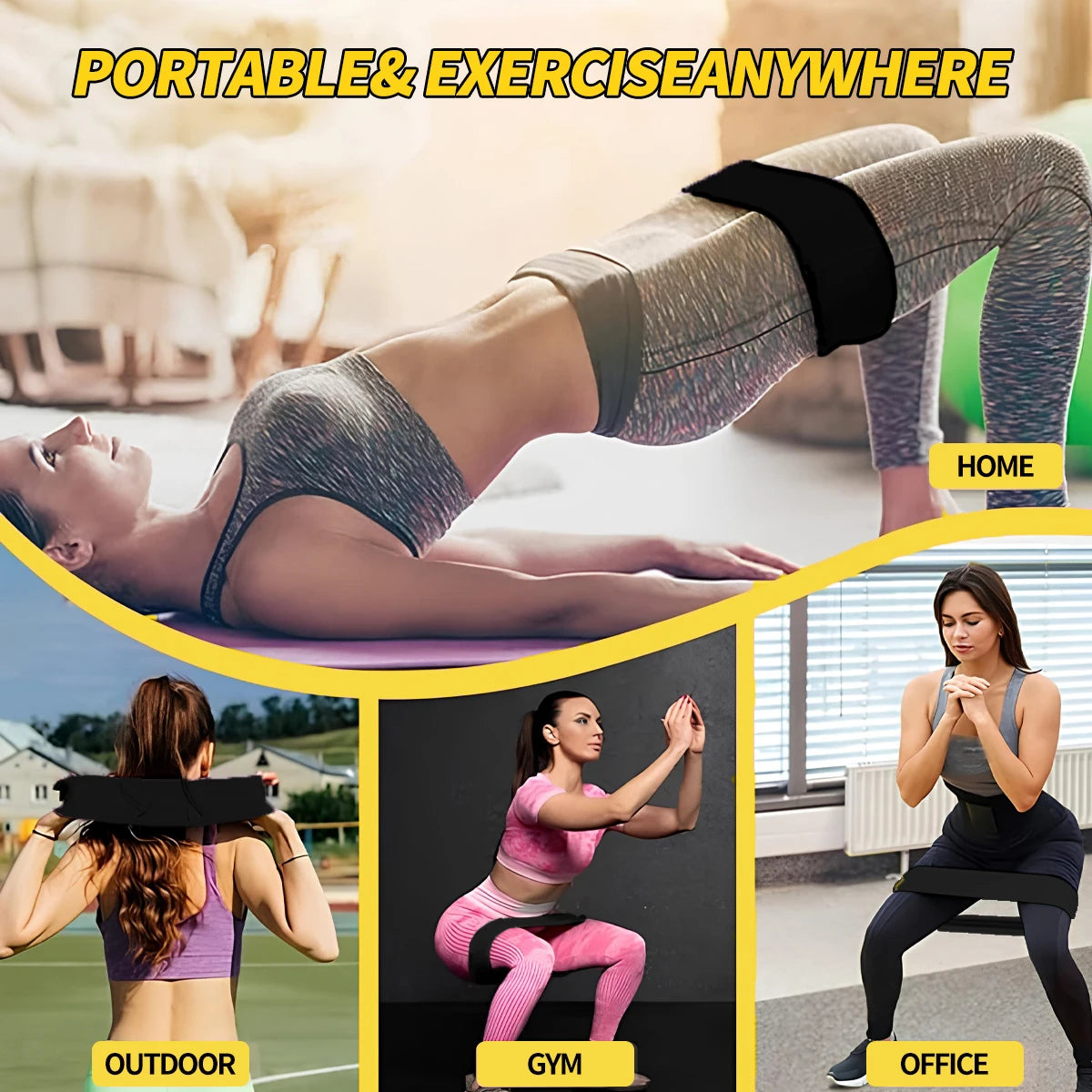 Elastic Non-Slip Resistance Band for Leg Workouts