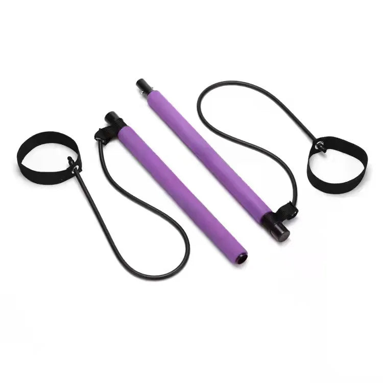 Multi-Functional Pilates Stick with Resistance Bands
