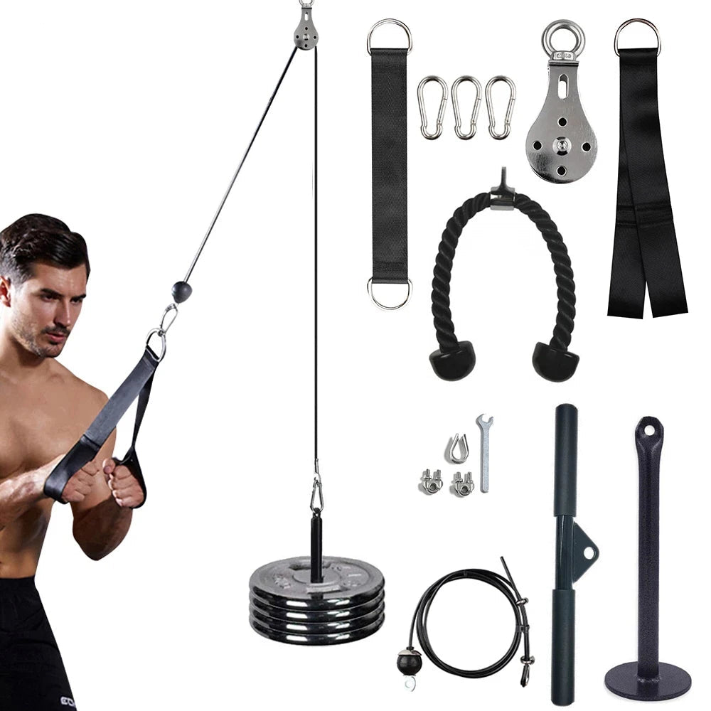 Adjustable Fitness Pulley Cable System for Arms