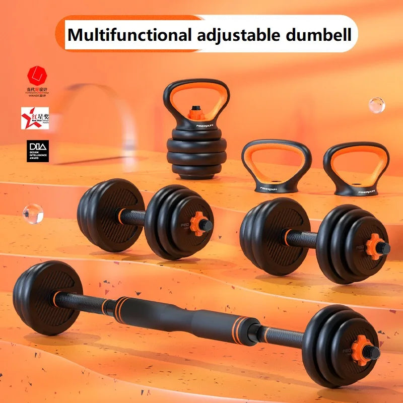 6-Piece Adjustable Kettlebell Dumbbell Set 10-40kg