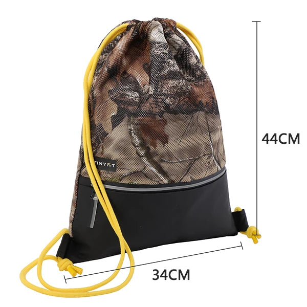 Heavy-Duty Waterproof Drawstring Sports Bag Backpack